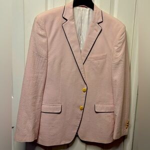 Tallia Uomo pink/white seersucker sport jacket 42R